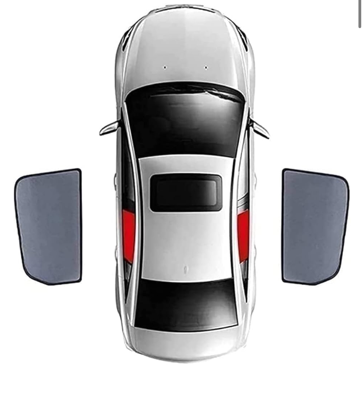 Volkswagen T-Cross (2018-2023) – 2-delig Achterportieren zonneschermen - Afbeelding 2